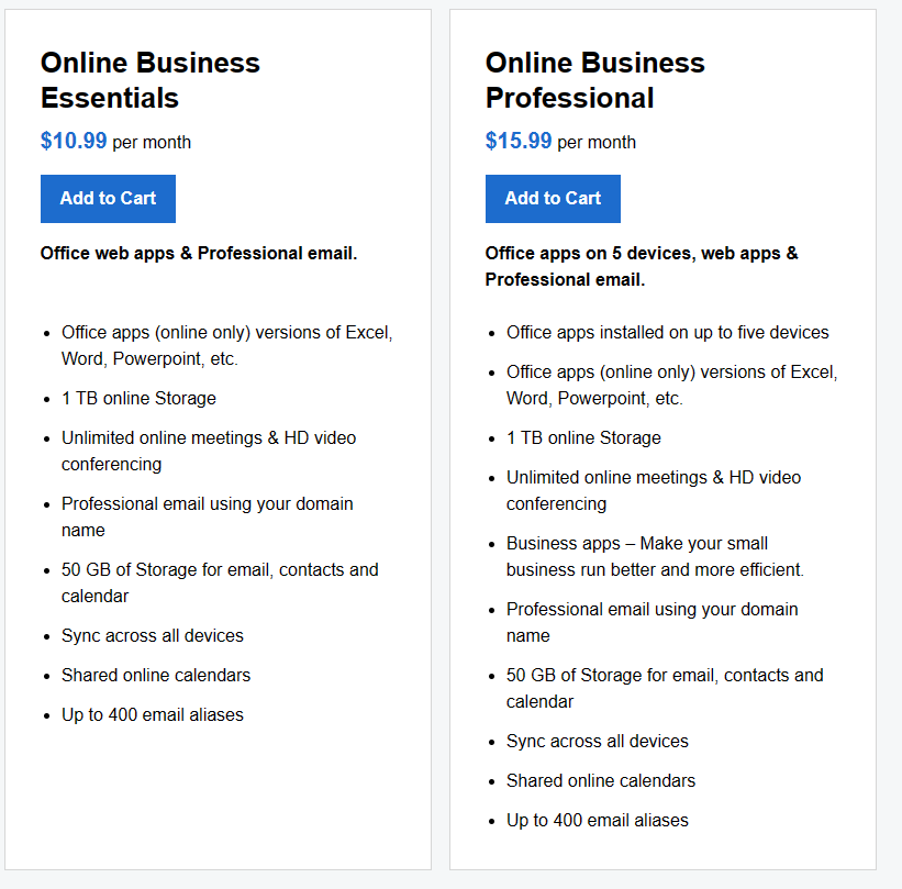Email hosting Online Business Essentials