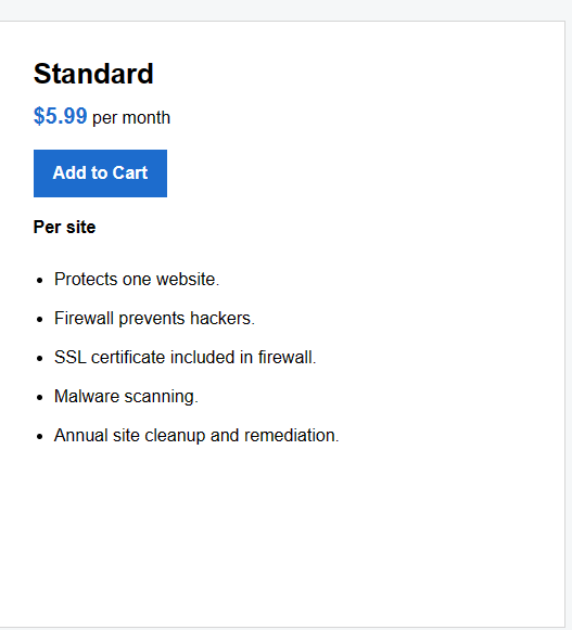 Standard Website Security Plan