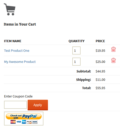 Simple Paypal Shopping-Cart