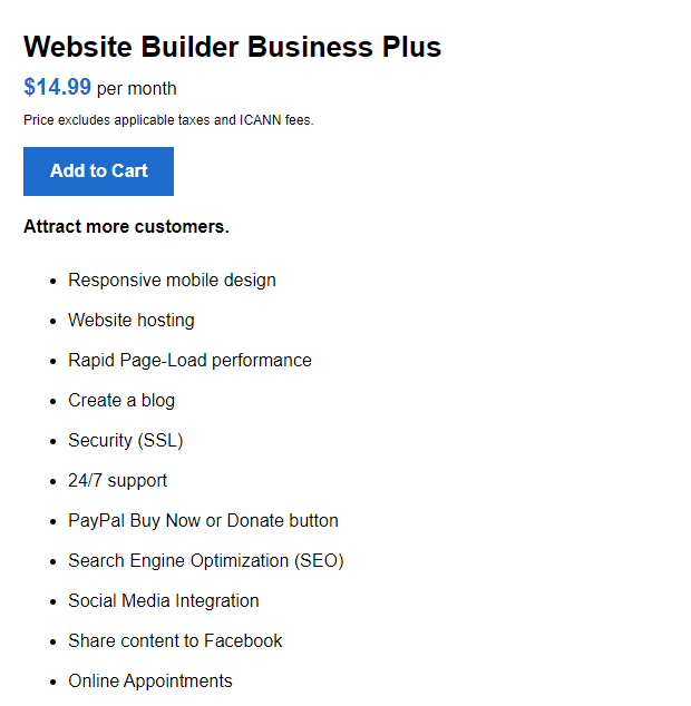 website builder Business Plus